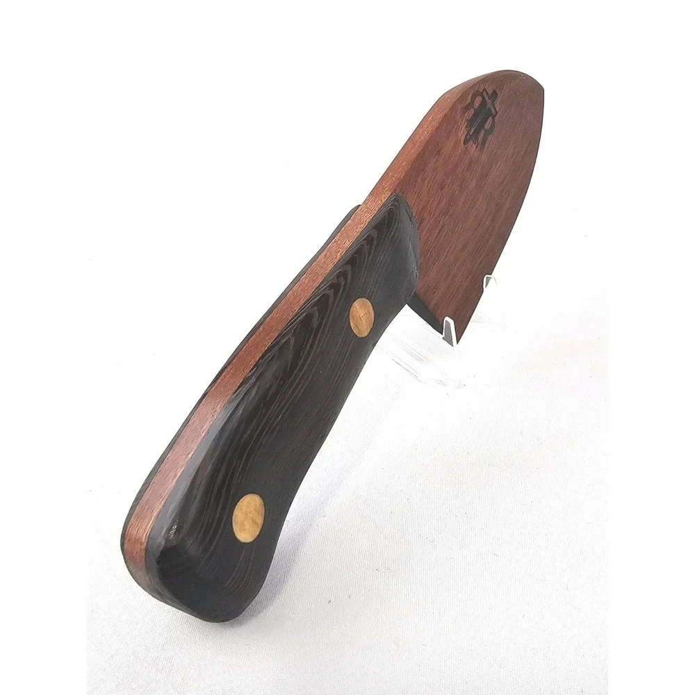 Exotic African Red Wood Handmade Fixed Blade Knife Handcrafted Curved Palm Swell
